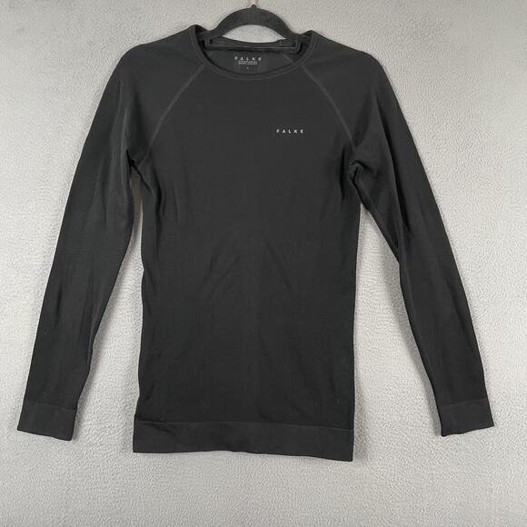 Falke Shirt Womens Large Black Ergonomic Sport System Long Sleeve Baselayer - Picture 1 of 10